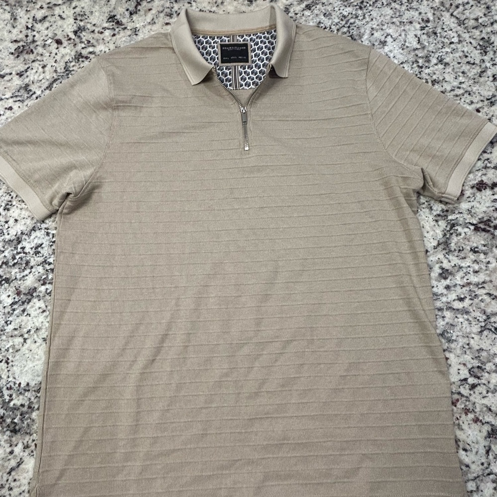 Denim & Flower Beige Polo Shirt‎
